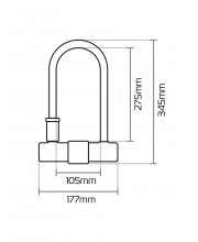 Oxford Magnum Duo U-Lock with Bracket & Cable at JTS Biker Clothing